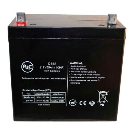 Battery Clerk AJC Pride 1115 12V 55Ah Wheelchair Battery AJC-D55S-B-0-146832